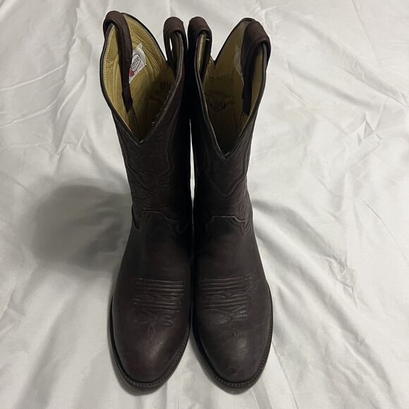 Carter's Handmade Boots Men's Size 8.5C Tatanka Chocolate Buffalo Leather Boots. - Picture 2 of 9